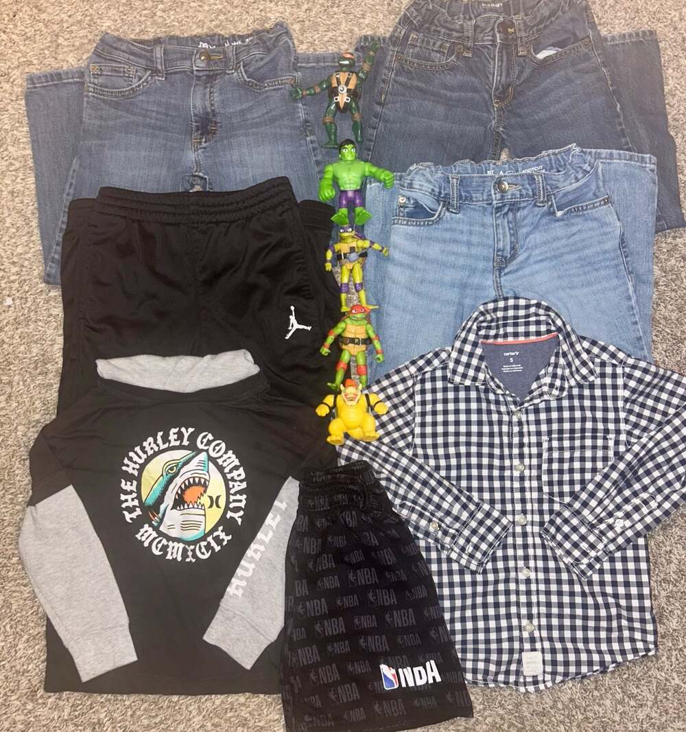 Boys ClothingLot: 2 Pairs of Jeans, Jordan Joggers,Hurley Tee,Carter's Button-Do
